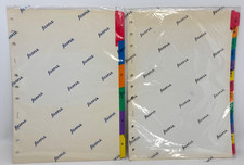 Filofax Deskfax A-Z and 1-6 Dividers 1994 Vintage Original