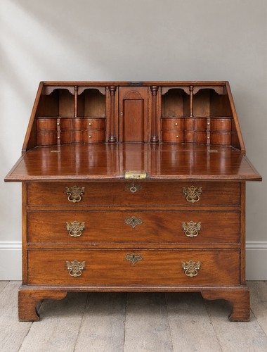 Georgian mahogany bureau - georgian,