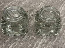 Vintage Glass Inkwells Square