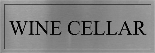 Wine cellar sign brushed - cellar,