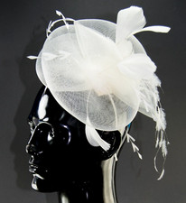 PHASE EIGHT IVORY/CREAM FEATHER FASCINATOR HEADBAND WEDDING/RACES/SPECIAL