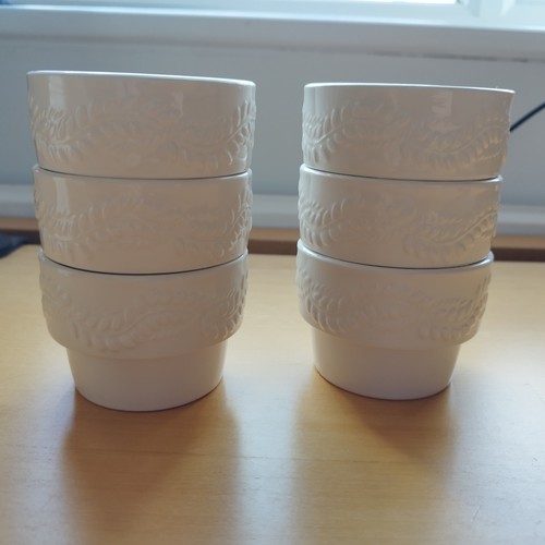 Set white ceramic - 6, round