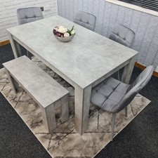 Grey Kitchen Dining Table, 4
