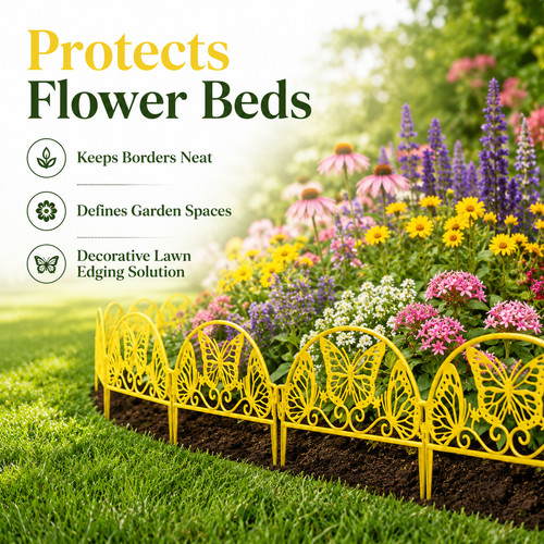 10x yellow garden lawn border - yellow,