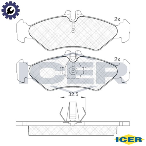 Brake pad set disc - set,