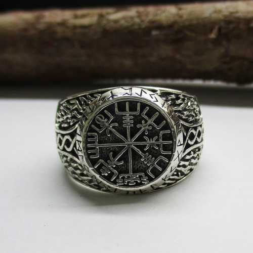 Viking compass ring silver - ring, 925