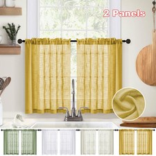 2 Panels Linen Tier Curtain