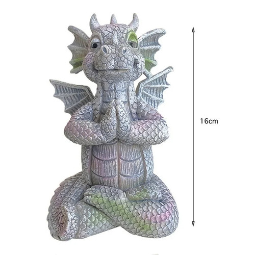 Resin zen yoga dragon buddha - resin,