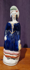 ANTIQUE Staffordshire figure  possibly Queen Victoria in riding attire.