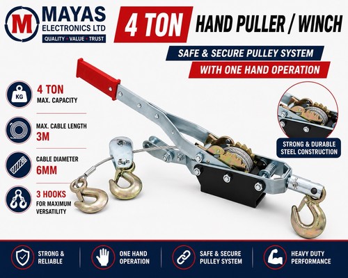Tonne hand winch manual hook - manual,