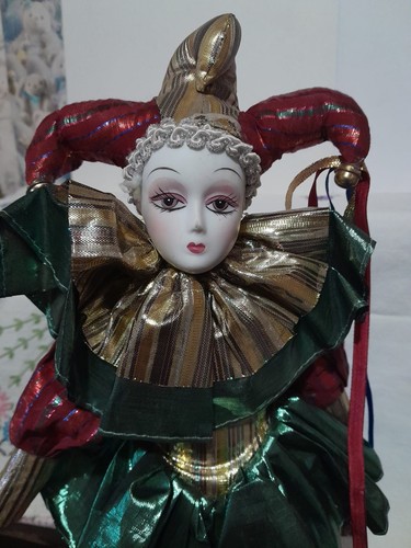 Vintage porcelain harlequin - vintage,