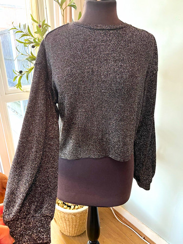 Black silver solid glitter - h&m,