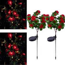 2X LED Solar Power Flower Lights Garden Stake Lamp Yard Outdoor Decor Waterproof