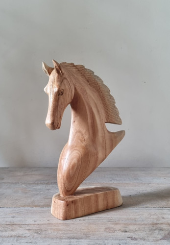 Horse head sculpture hand - horse, sculpture/hand