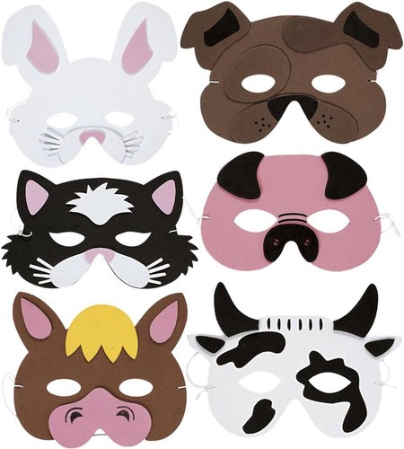 Foam animal mask fancy dress - foam,