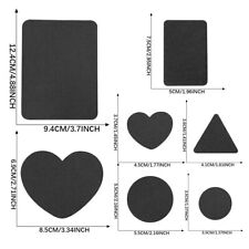 7pcs Self-Adhesive Mending Patches - Heart Circle Square Stick On Fabric Repair