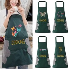 Butterfly Unisex Apron for Kitchen Cooking Baking BBQ Catering Chef Apron Pocket