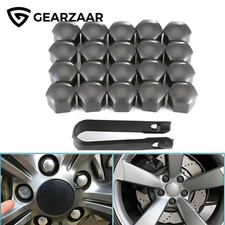 GREY 17MM WHEEL NUT CAPS BOLT
