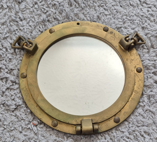 Brass ship porthole - brass, porthole-style