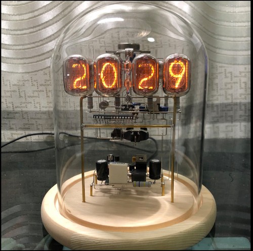Nixie tube style glow clock - nixie,