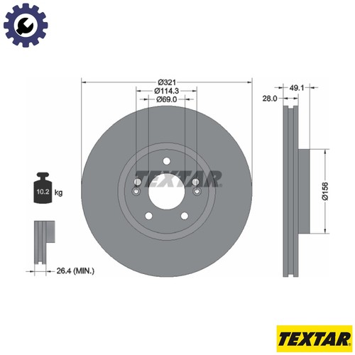 Brake disc 92166005 - 2x, for