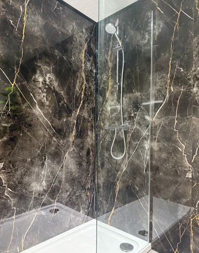 Black gold marble - gold, wide