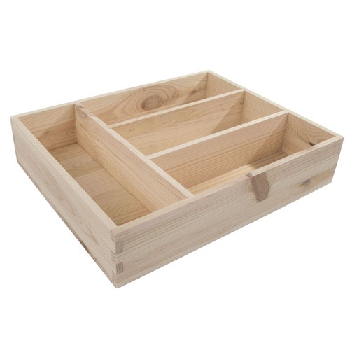 Wooden cutlery tray empty - wooden,