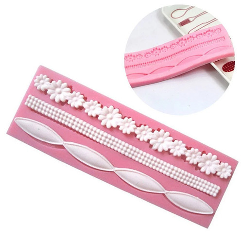 Pearl silicone mold lace - silicone,