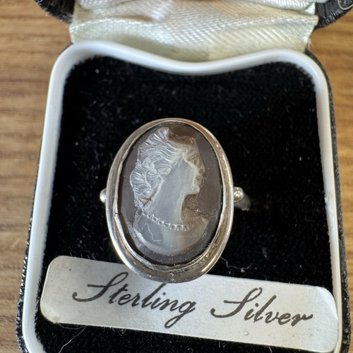 Vintage silver intaglio cameo - silver,