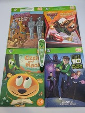 LeapFrog Tag Bundle - Pen + Scooby Doo / Cars / Ben10 + 4 X Books - Tested Works