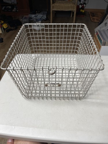 Vtg locker basket - locker, wire