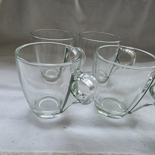 Pair glass espresso cups - of,