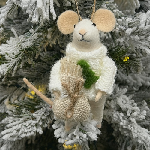 Handmade felt wool mouse - felt,