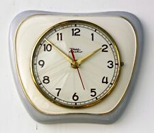 Vintage 25cm Diehl Wall Clock - Ceramic Retro Atomic Mid Century Grey German