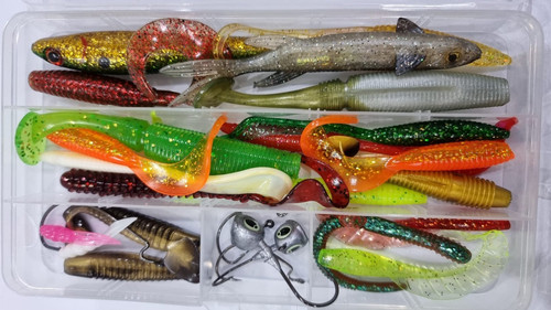Fishing job lot soft - lot, lure