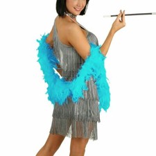 2meter Feather Boa Blue Fluffy