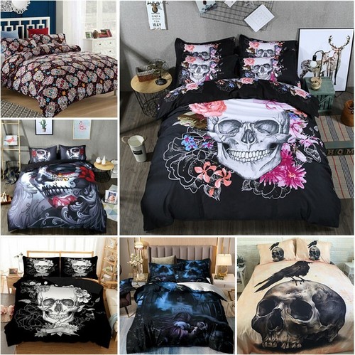 Skull gothic duvet cover - skull,
