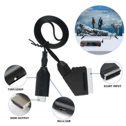 Scart hdmi cable converter - scart, to
