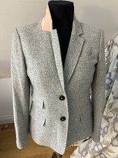 Joules Ladies Wiscombe Tweed Wool Jacket Blazer  Grey, Flecked, UK12 VGC