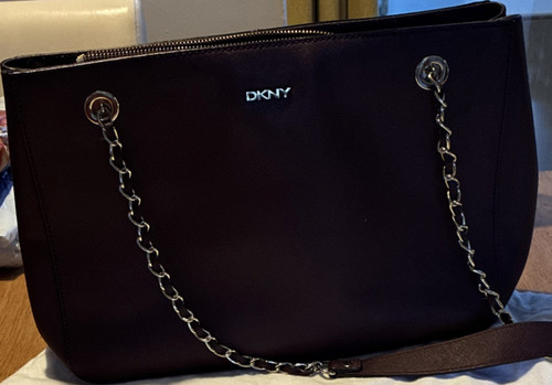 Dkny burgundy monogram faux - dkny,