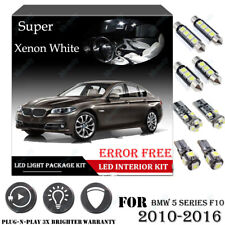 19PCS For BMW F10 5 Series 10-16 Xenon White Car Interior LED Light Package Kit