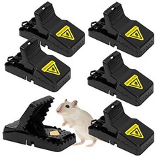 Reusable Mouse Trap Snap Sensitive Rodent Repellent Quick Effective 6 Pcs NEW