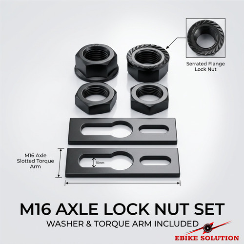 M16 axle lock nut - axle, washer