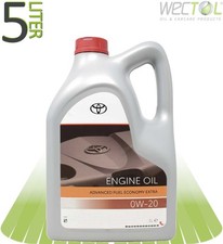 0W-20 GENUINE TOYOTA ENGINE OIL ADVANCED FUEL ECONOMY EXTRA 5 LITRE (1x5 litre)
