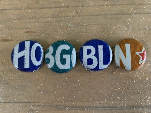 Hobgoblin beer bottle tops - beer,