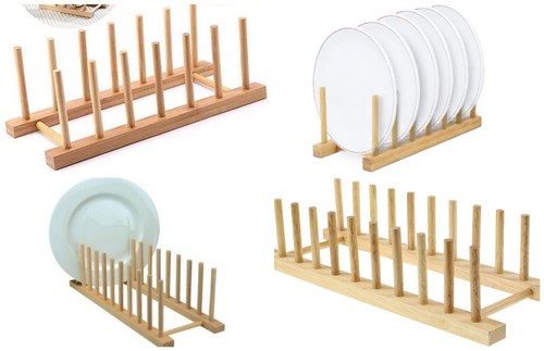 Wooden dish stand drying rack - wooden,