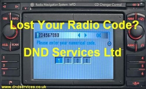 Navigation radio code - vw,