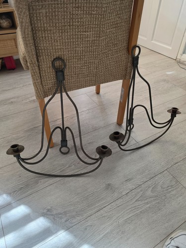 Pair vintage wrought iron - vintage,