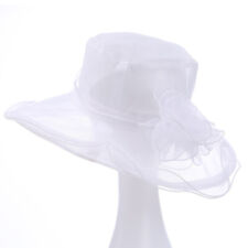 Large Hat Fascinator Weddings Ladies Day Race Royal Ascot Hatinator Brim Organza