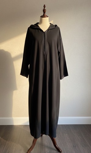 Moroccan woollen hooded jilbab - woollen,